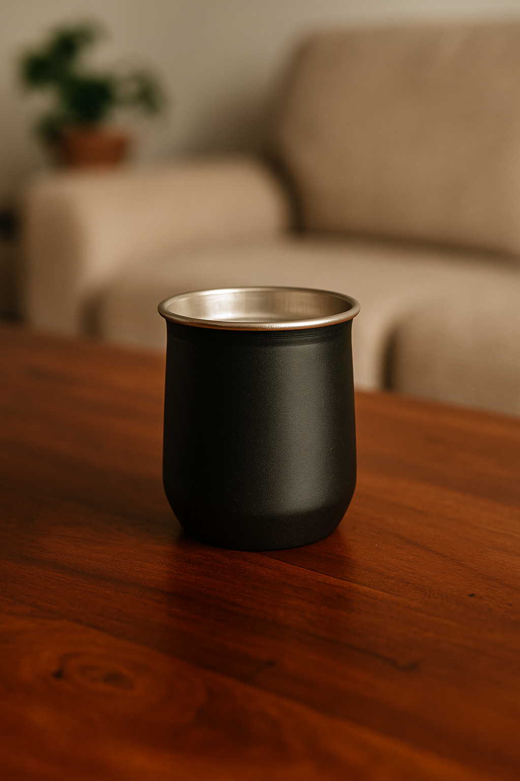 Mate Becher Ariadne - Edelstahl Schwarz