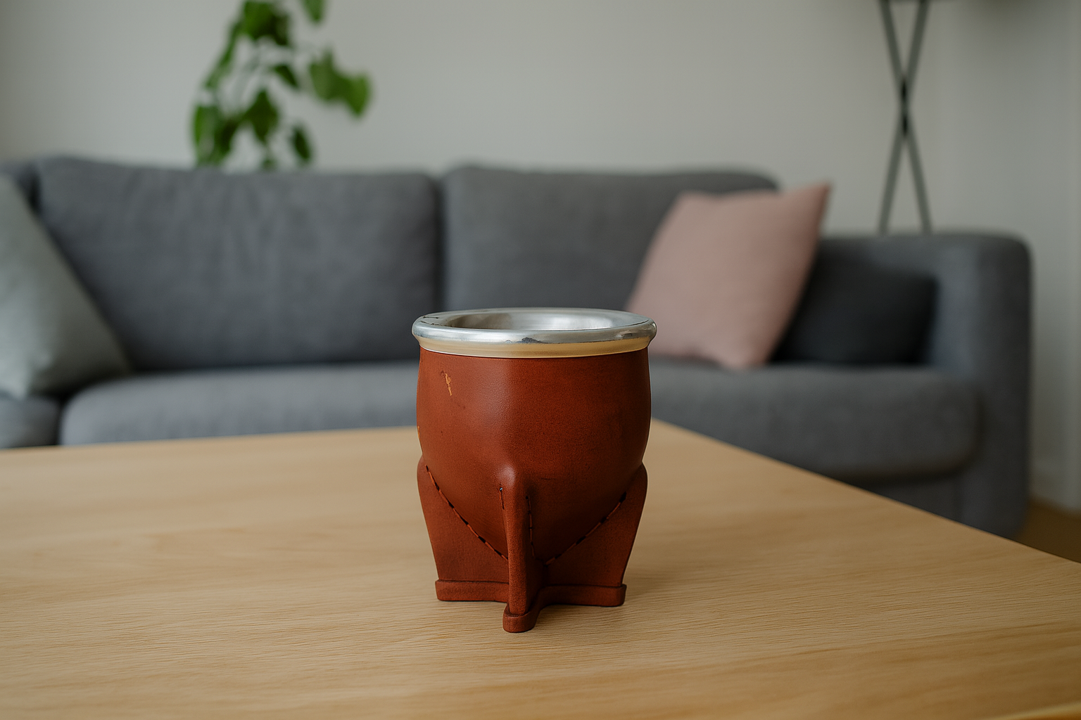 Mate Becher Rosa außen